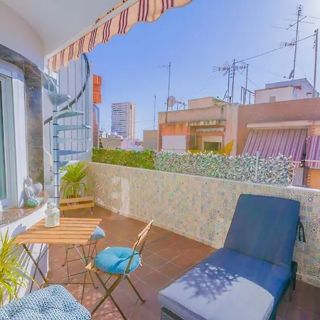 Suncastle -with Sunny Rooftop Terrace And Barbecue * Alicante